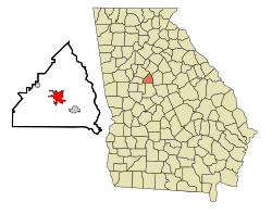 Butts County Georgia Incorporated and Unincorporated areas Jackson Highlighted
